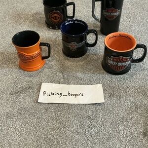 Harley Davidson Coffee Cup Mug 5 Lot Of Collectible Harley Davidson Mugs